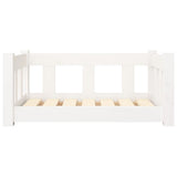 NNEVL Dog Bed White 65.5x50.5x28 cm Solid Wood Pine