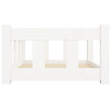 NNEVL Dog Bed White 65.5x50.5x28 cm Solid Wood Pine
