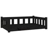 NNEVL Dog Bed Black 95.5x65.5x28 cm Solid Wood Pine