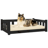 NNEVL Dog Bed Black 95.5x65.5x28 cm Solid Wood Pine