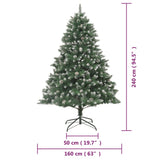 NNEVL Artificial Christmas Tree with Stand 240 cm PVC
