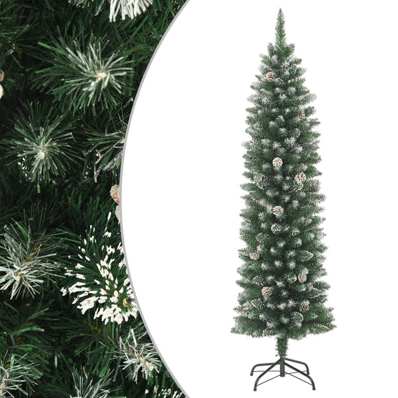 NNEVL Artificial Slim Christmas Tree with Stand 180 cm PVC