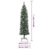 NNEVL Artificial Slim Christmas Tree with Stand 180 cm PVC