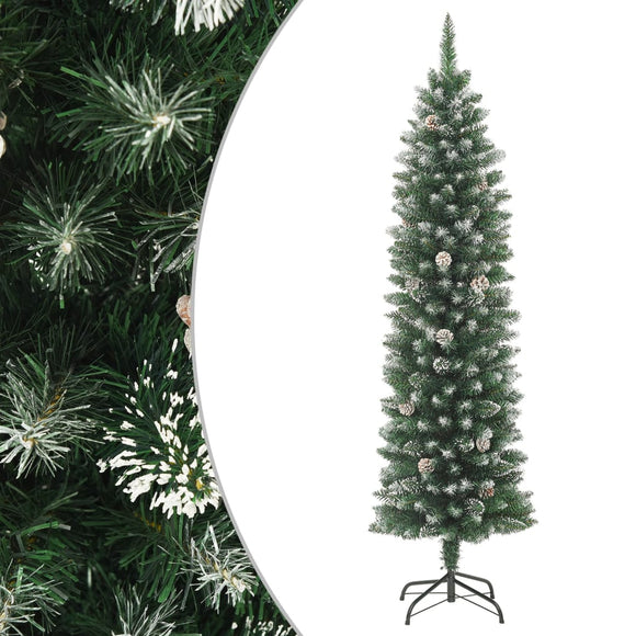 NNEVL Artificial Slim Christmas Tree with Stand 210 cm PVC