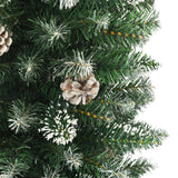 NNEVL Artificial Slim Christmas Tree with Stand 210 cm PVC