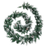 NNEVL Christmas Garland with LED Lights Green 5.2 m PVC