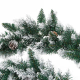 NNEVL Christmas Garland with LED Lights Green 5.2 m PVC