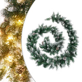 NNEVL Christmas Garland with LED Lights Green 5.2 m PVC