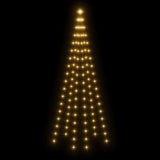 NNEVL Christmas Tree on Flagpole Warm White 108 LEDs 180 cm