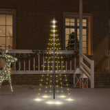 NNEVL Christmas Tree on Flagpole Warm White 108 LEDs 180 cm