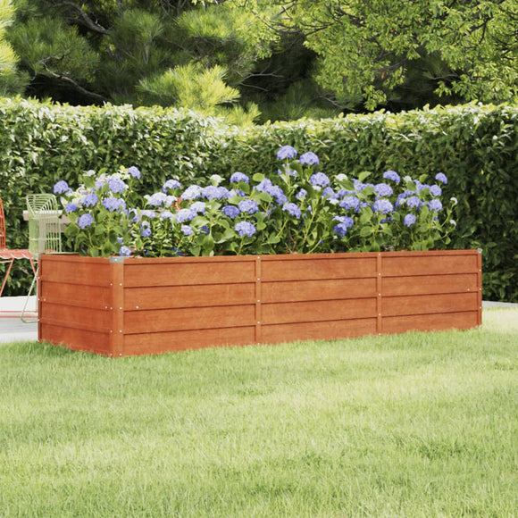 NNEVL Garden Raised Bed Rusty 240x80x45 cm Corten Steel