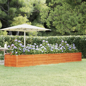 NNEVL Garden Raised Bed Rusty 400x80x45 cm Corten Steel