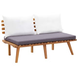 NNEVL 4 Piece Garden Lounge Set with Cushions Solid Wood Acacia