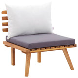 NNEVL 4 Piece Garden Lounge Set with Cushions Solid Wood Acacia