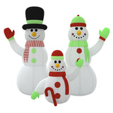 NNEVL Inflatable Snowman Family with LEDs 360 cm