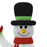 NNEVL Inflatable Snowman Family with LEDs 360 cm