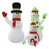 NNEVL Inflatable Snowman Family with LEDs 500 cm