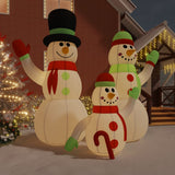 NNEVL Inflatable Snowman Family with LEDs 500 cm