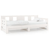 NNEVL Pull-out Day Bed White Solid Wood Pine 2x(92x187) cm