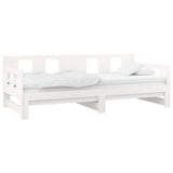 NNEVL Pull-out Day Bed White Solid Wood Pine 2x(92x187) cm