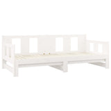 NNEVL Pull-out Day Bed White Solid Wood Pine 2x(92x187) cm
