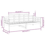 NNEVL Day Bed Honey Brown Solid Wood Pine 92x187 cm Single Bed Size