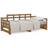 NNEVL Pull-out Day Bed Honey Brown Solid Wood Pine 2x(92x187) cm