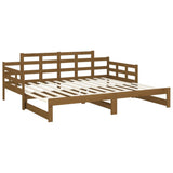 NNEVL Pull-out Day Bed Honey Brown Solid Wood Pine 2x(92x187) cm