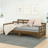 NNEVL Pull-out Day Bed Honey Brown Solid Wood Pine 2x(92x187) cm