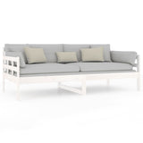 NNEVL Day Bed White Solid Wood Pine 92x187 cm Single Bed Size