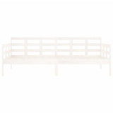NNEVL Day Bed White Solid Wood Pine 92x187 cm Single Bed Size