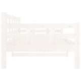 NNEVL Day Bed White Solid Wood Pine 92x187 cm Single Bed Size