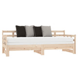 NNEVL Pull-out Day Bed Solid Wood Pine 2x(92x187) cm