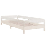 NNEVL Stack Bed White 92x187 cm Single Bed Size Solid Wood Pine