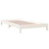 NNEVL Stack Bed White 92x187 cm Single Bed Size Solid Wood Pine