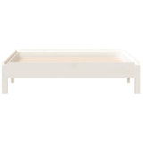 NNEVL Stack Bed White 92x187 cm Single Bed Size Solid Wood Pine