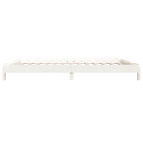 NNEVL Stack Bed White 92x187 cm Single Bed Size Solid Wood Pine
