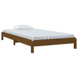 NNEVL Stack Bed Honey Brown 92x187 cm Single Bed Size Solid Wood Pine