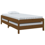 NNEVL Stack Bed Honey Brown 92x187 cm Single Bed Size Solid Wood Pine