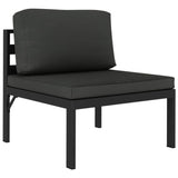 NNEVL 2-Seater Garden Sofa with Cushions Aluminium Anthracite