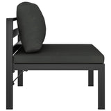 NNEVL 2-Seater Garden Sofa with Cushions Aluminium Anthracite