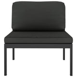 NNEVL 3-Seater Garden Sofa with Cushions Aluminium Anthracite