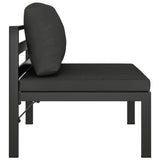 NNEVL 3-Seater Garden Sofa with Cushions Aluminium Anthracite