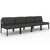 NNEVL 4-Seater Garden Sofa with Cushions Aluminium Anthracite