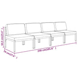 NNEVL 4-Seater Garden Sofa with Cushions Aluminium Anthracite