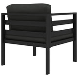 NNEVL 6 Piece Garden Lounge Set with Cushions Aluminium Anthracite