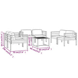 NNEVL 7 Piece Garden Lounge Set with Cushions Aluminium Anthracite