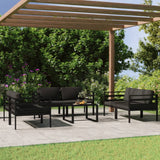 NNEVL 7 Piece Garden Lounge Set with Cushions Aluminium Anthracite