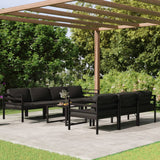 NNEVL 8 Piece Garden Lounge Set with Cushions Aluminium Anthracite