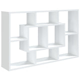 NNEVL Wall Shelf White 85x16x52.5 cm Engineered Wood